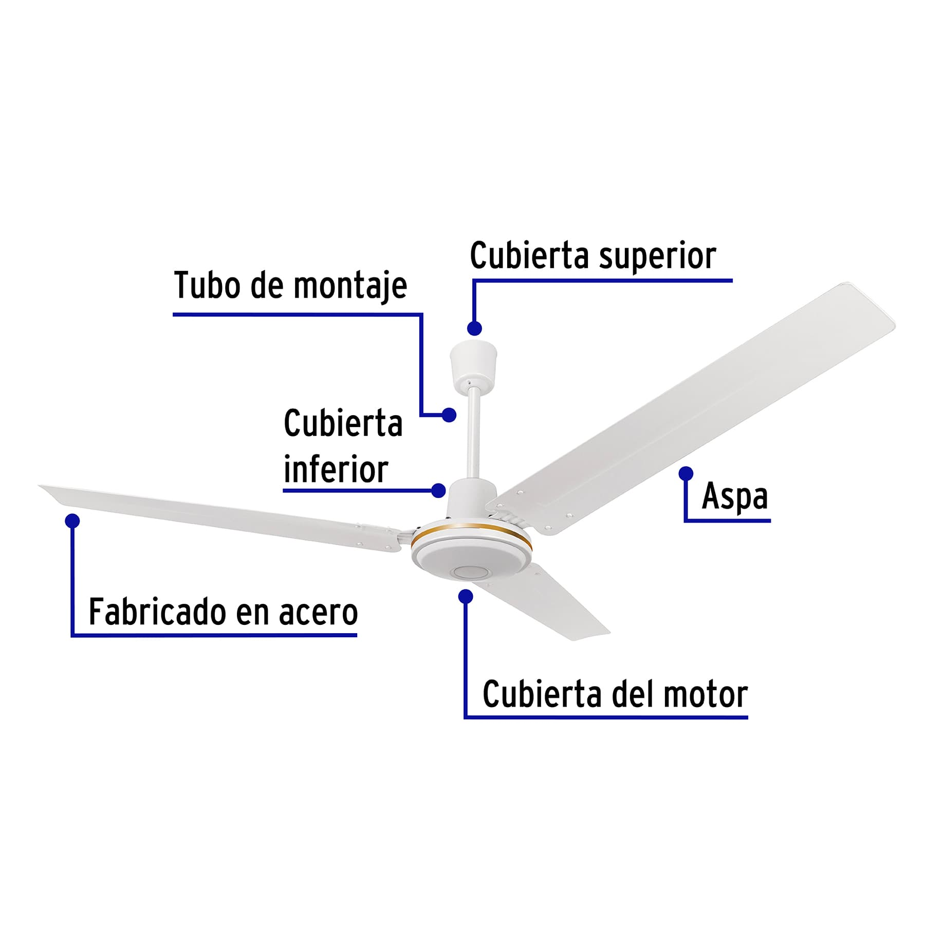 Ventilador de techo, 56", Volteck
