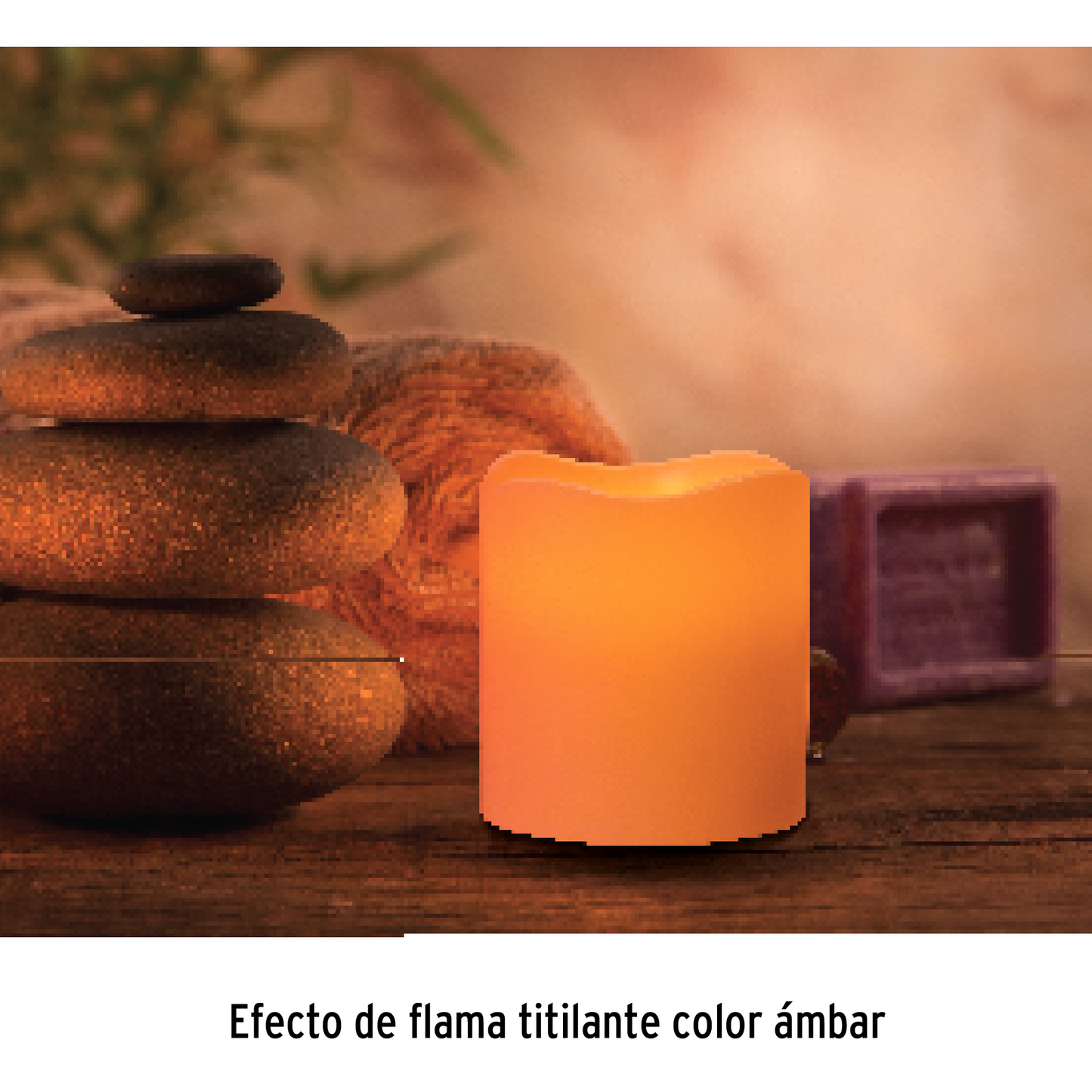 Vela de LED con 2 pilas AA y sensor