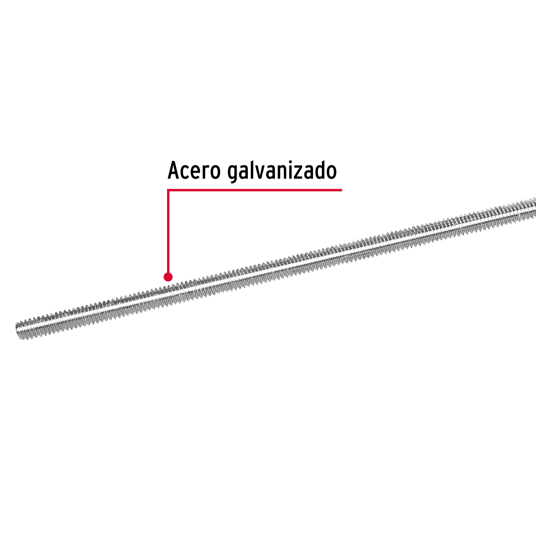 Varilla roscada, 7/16" x 1m