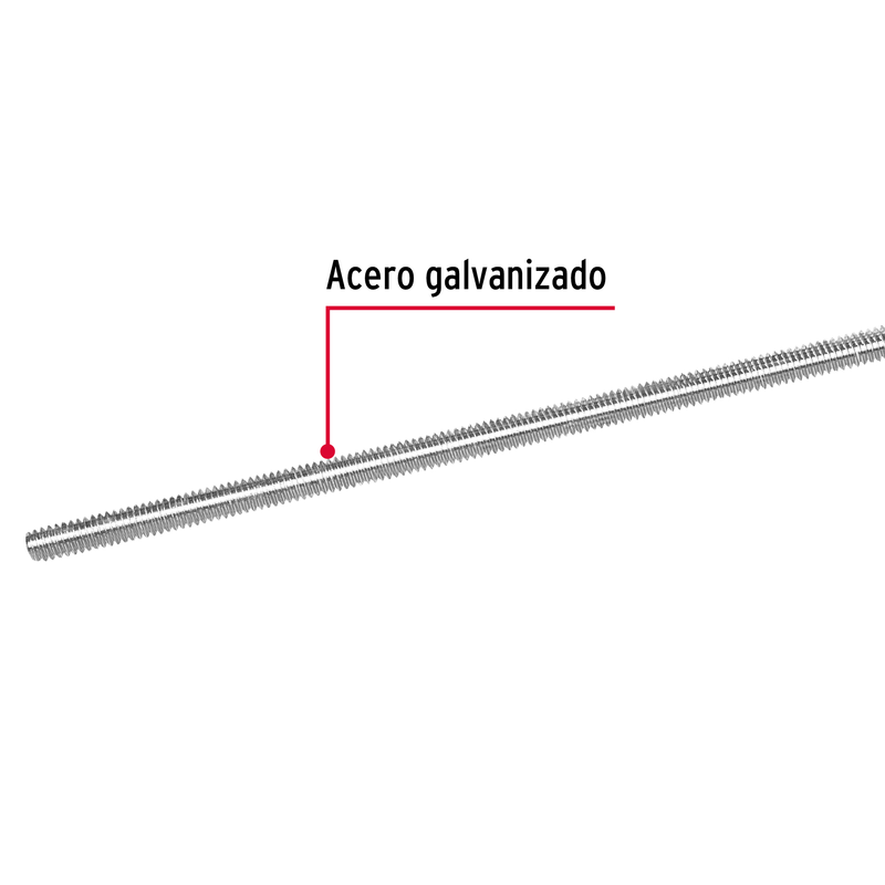 Varilla roscada, 3/8" x 1m