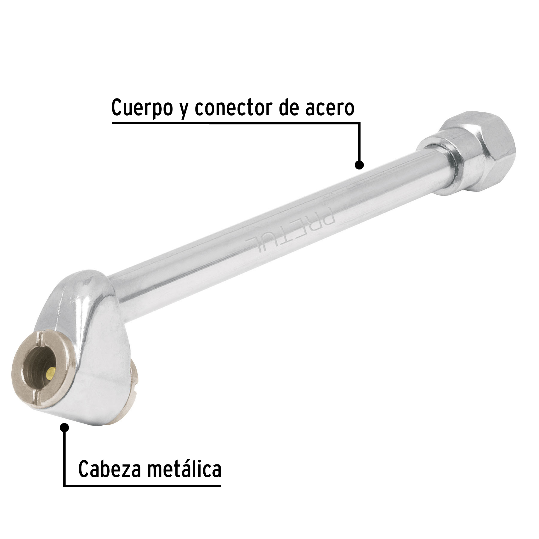 Valvula para inflar 1/4" cabeza doble