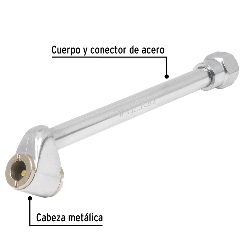Valvula para inflar 1/4" cabeza doble