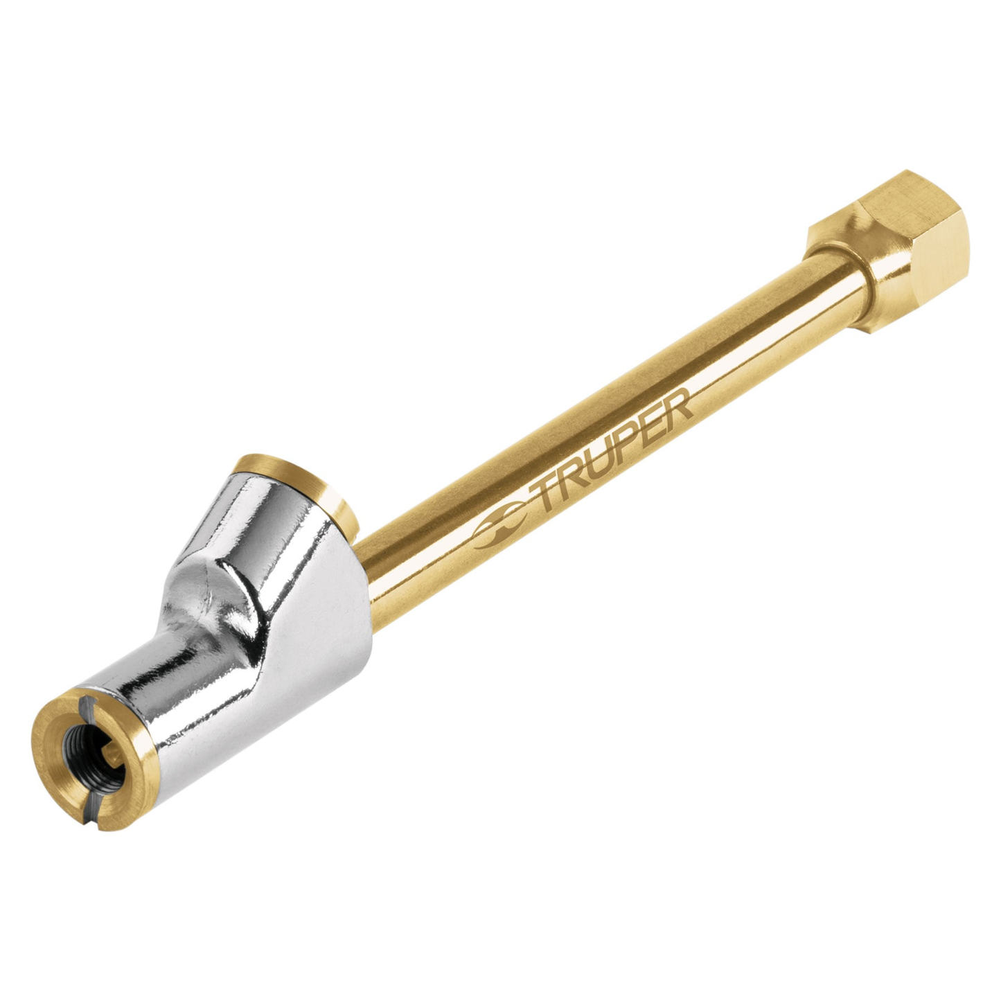 Valvula inflador cabeza doble, cuerda 1/4 npt