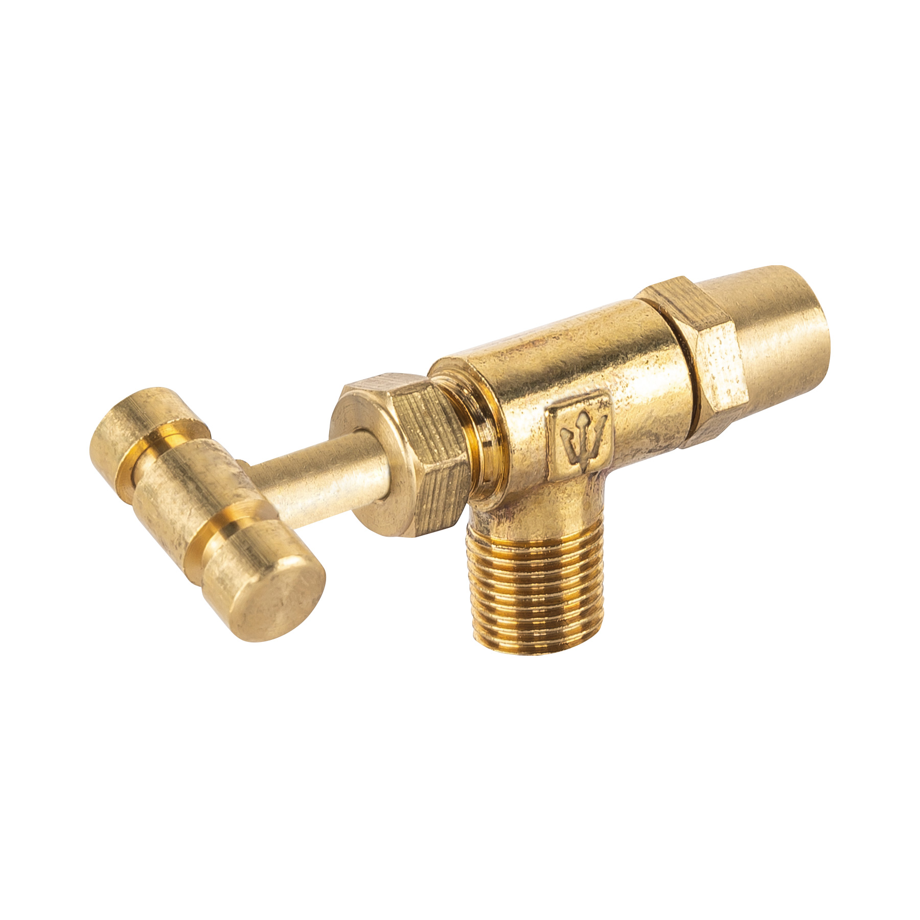 Válvula horizontal con maneral 1/8" para gas LP