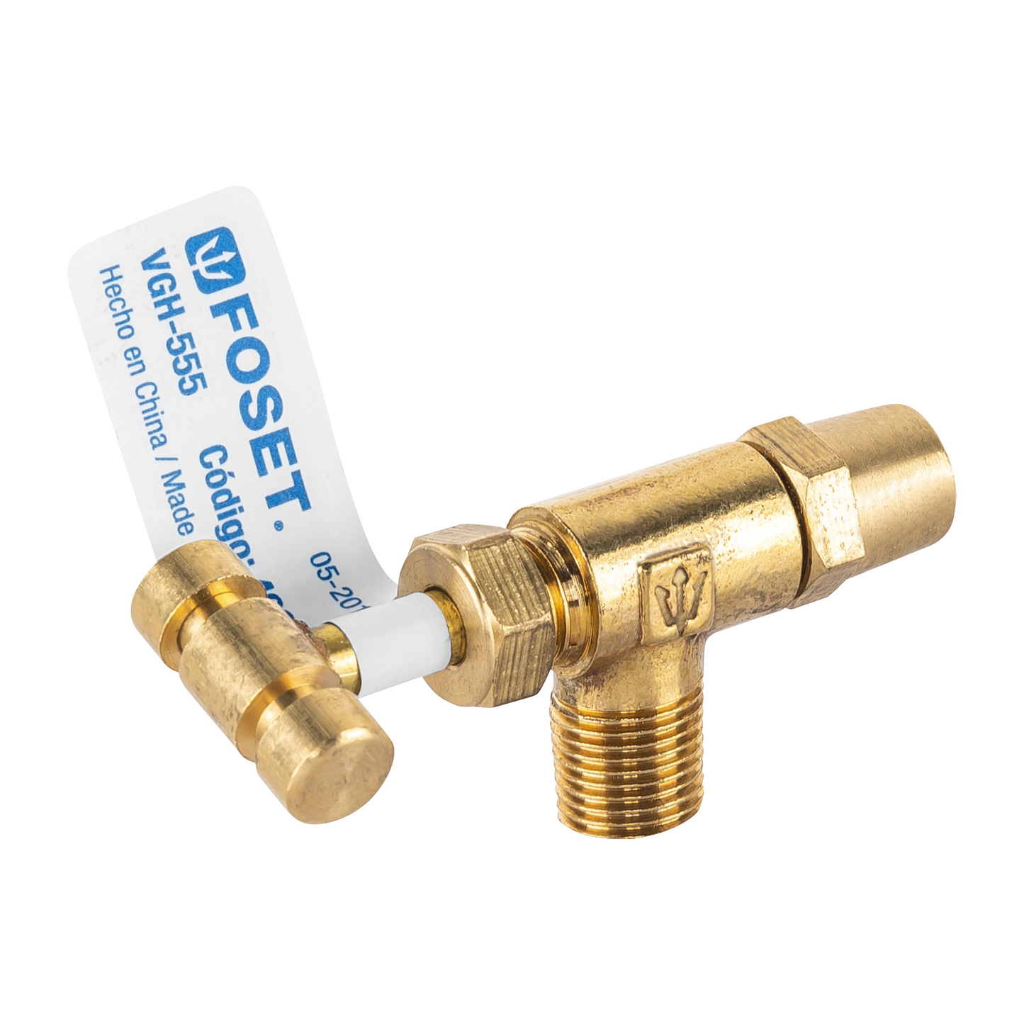 Válvula horizontal con maneral 1/8" para gas LP