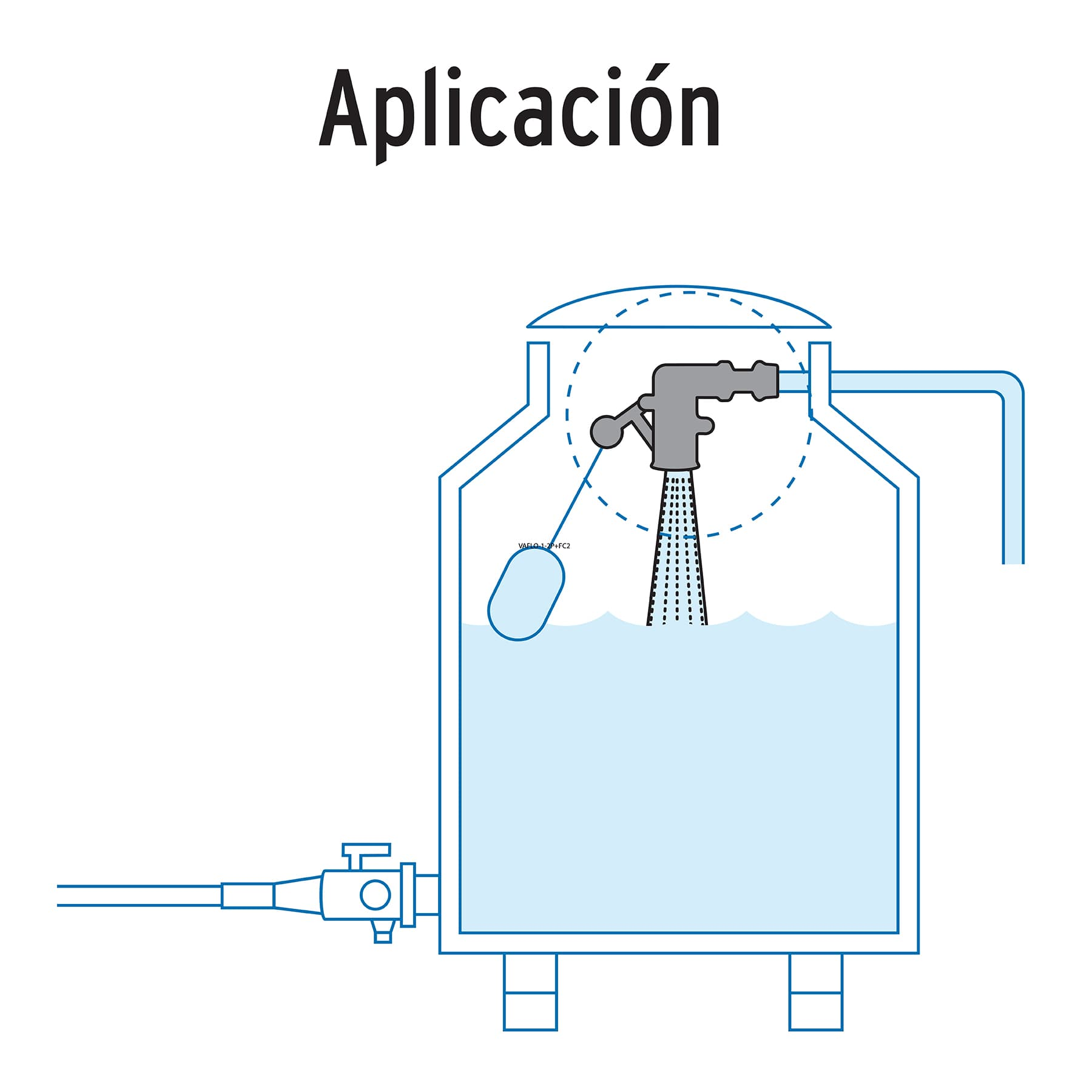 Válvula de flotador, plástica para tinaco 1/2"