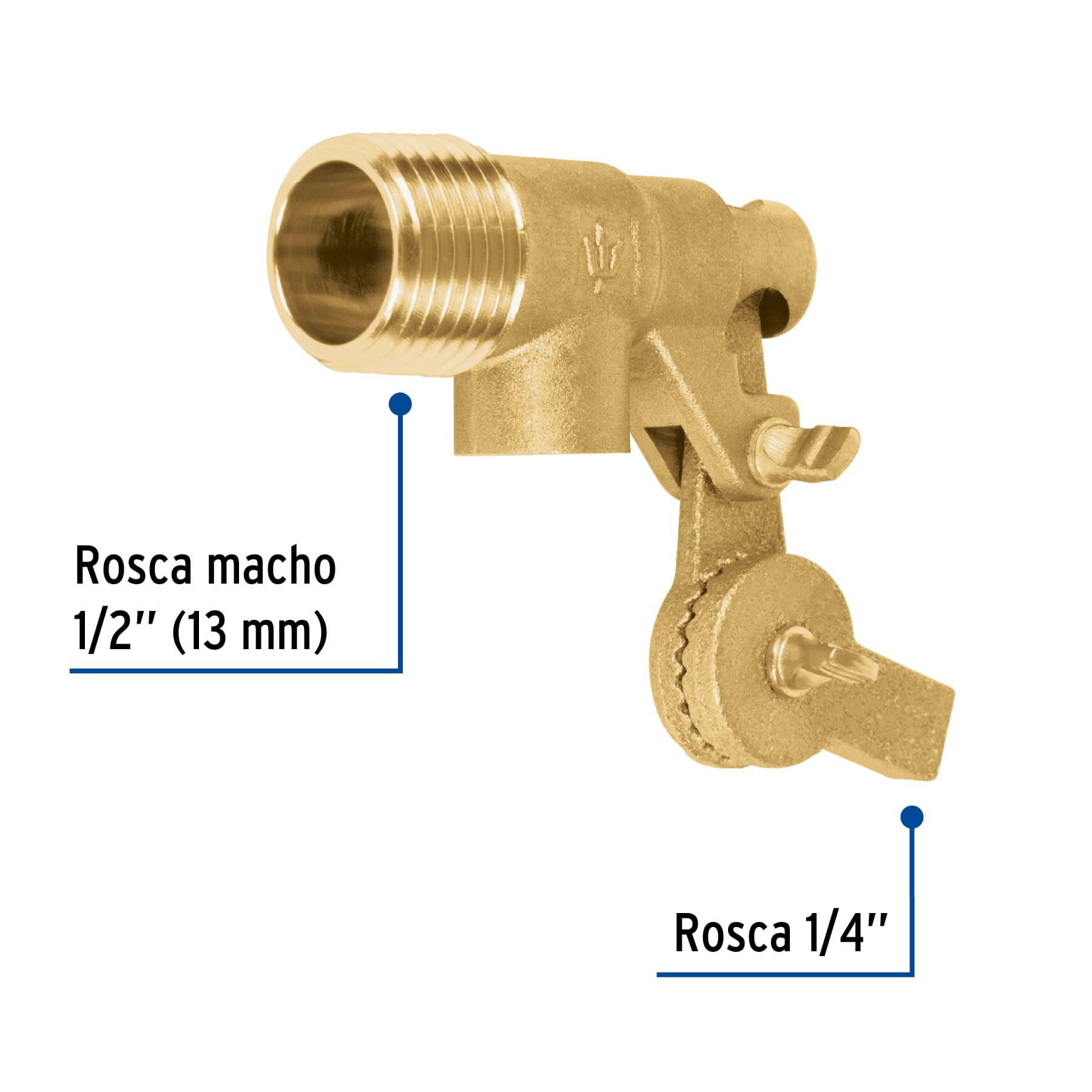 Válvula de flotador, de laton 1/2"