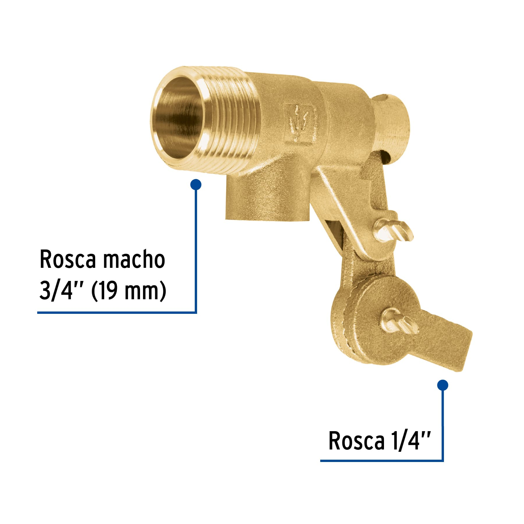 Válvula de flotador, de laton 3/4"
