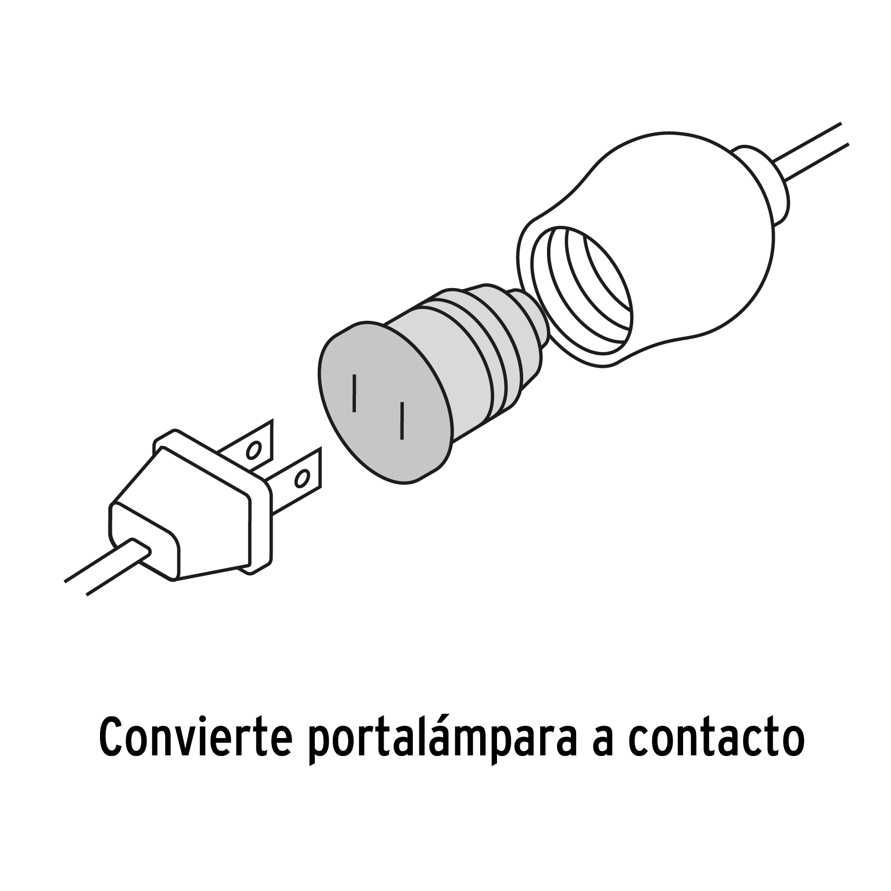 Adaptador de portalámpara a contacto