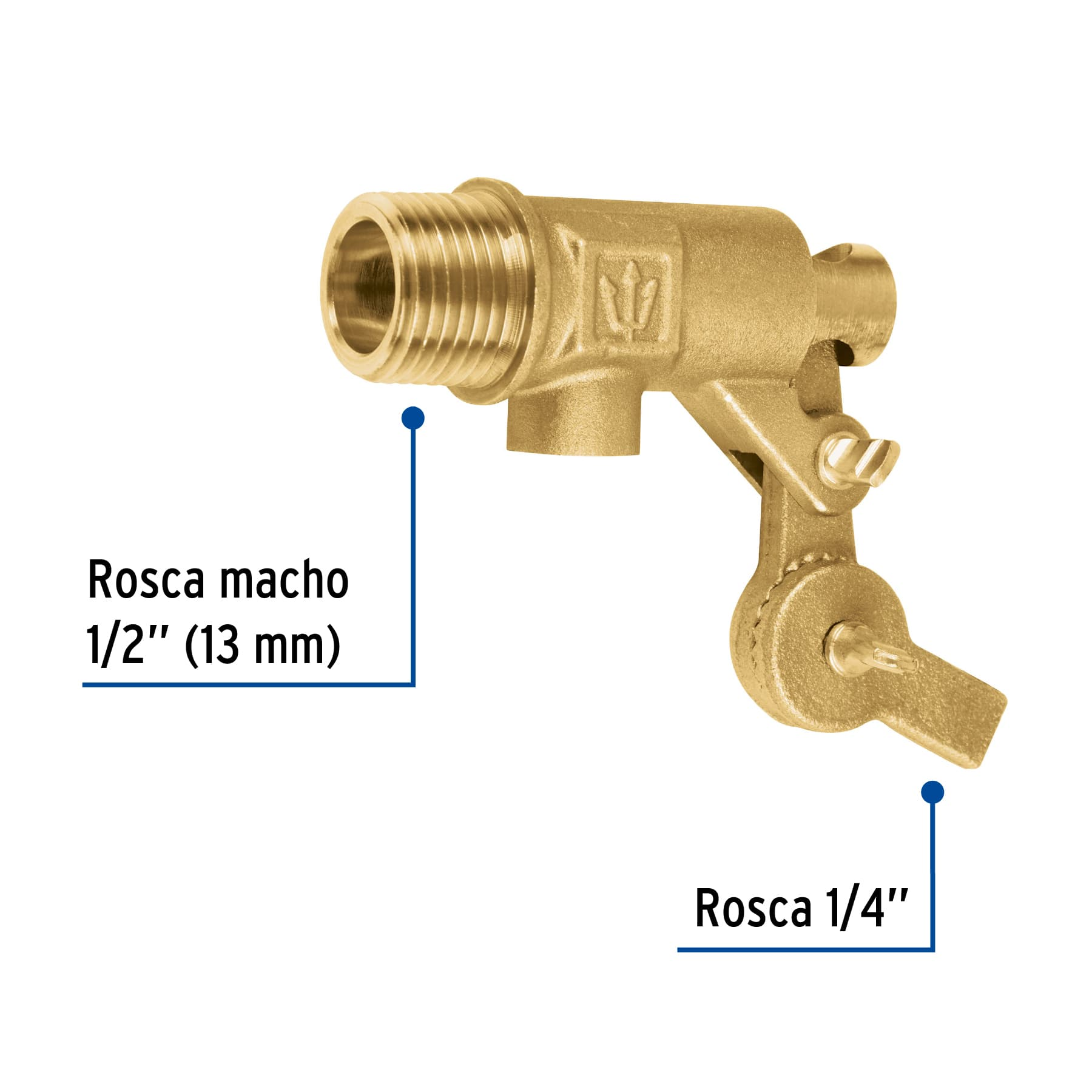 Válvula de flotador de latón 1/2", reforzada