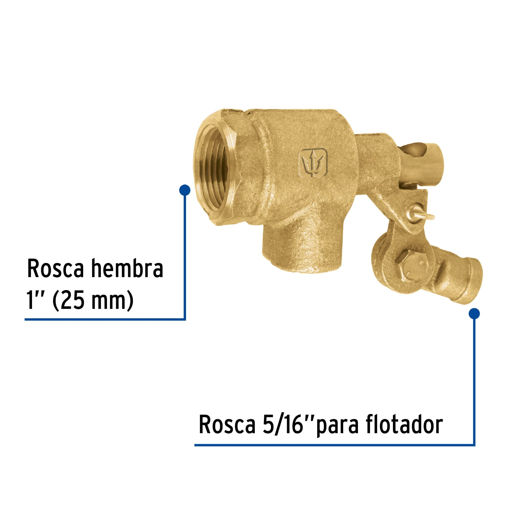 Válvula de flotador de latón 1" reforzada