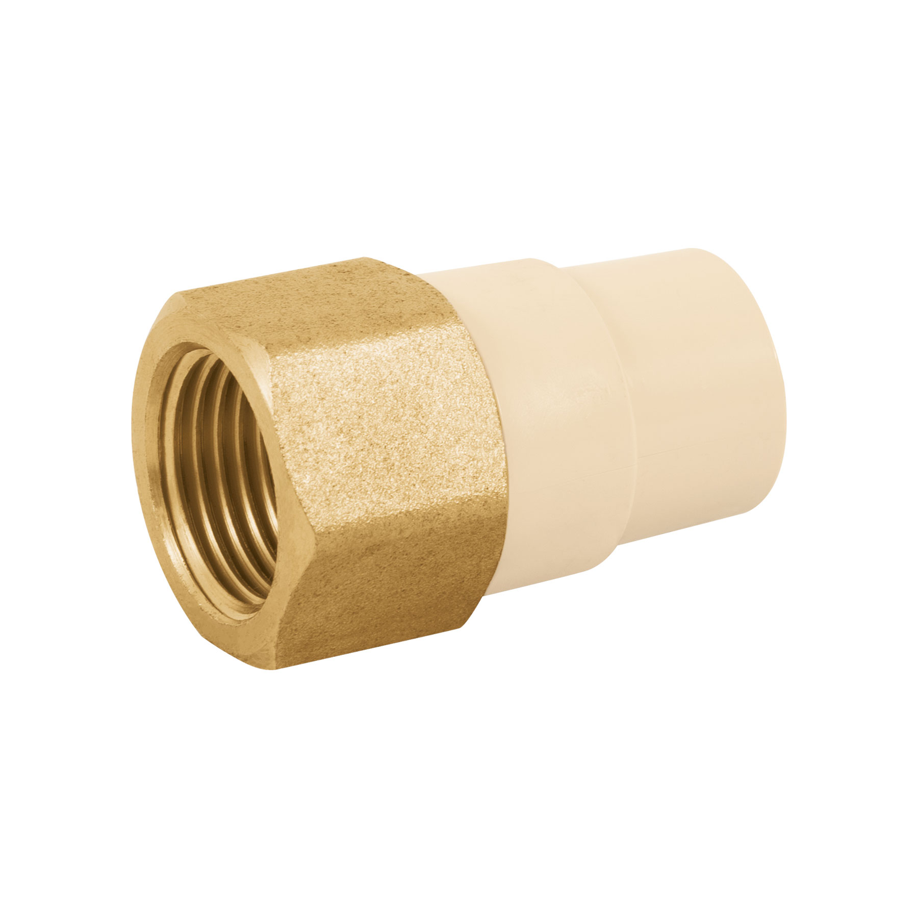 Adaptador hembra de CPVC con inserto metálico 1/2"