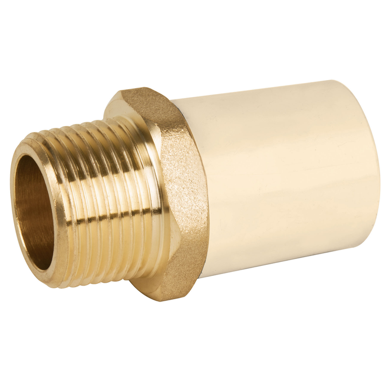 Adaptador  macho de CPVC con inserto metálico 3/4"
