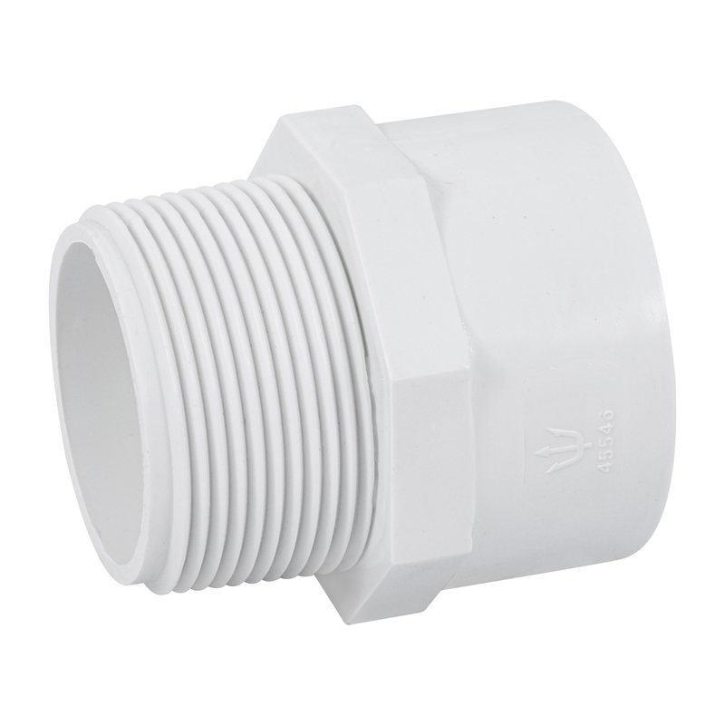 Adaptador macho de PVC de 1-1/2", FOSET