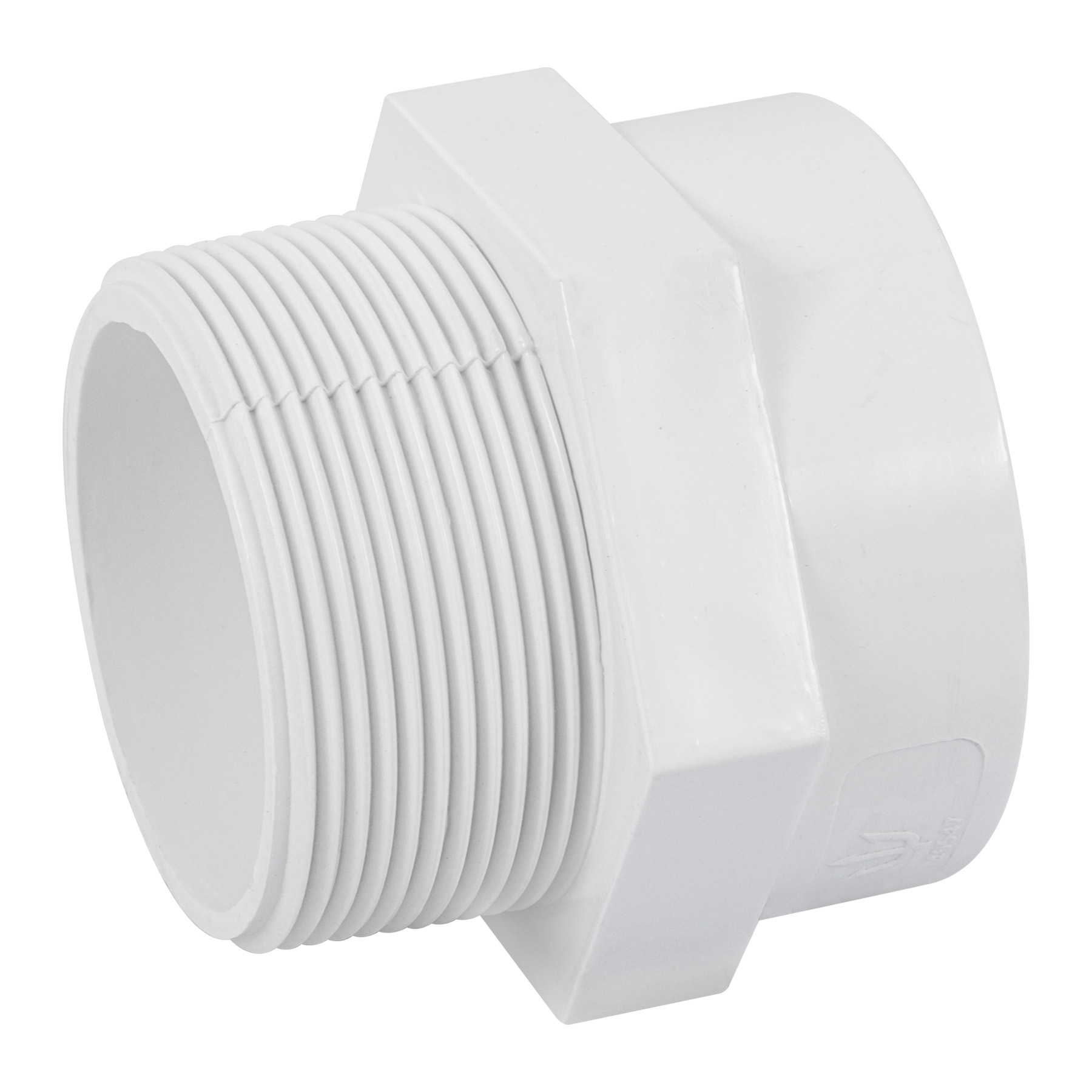 Adaptador macho de PVC, 2"