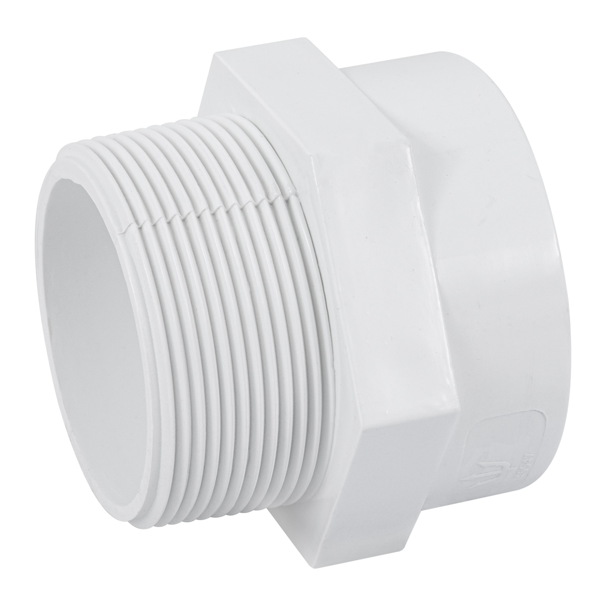 Adaptador macho de PVC, 2"