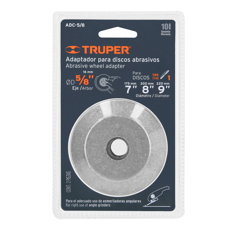Adaptador para discos tipo 41, rosca, 5/8-11 NC, de 7-9" std