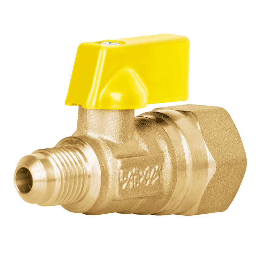 Válvula de control para gas de latón,  5/16" x 1/2"