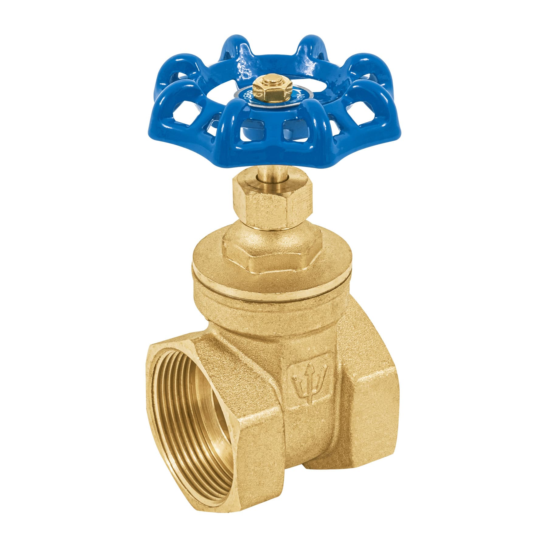 Válvula de compuerta de latón roscable de 1 1/2"