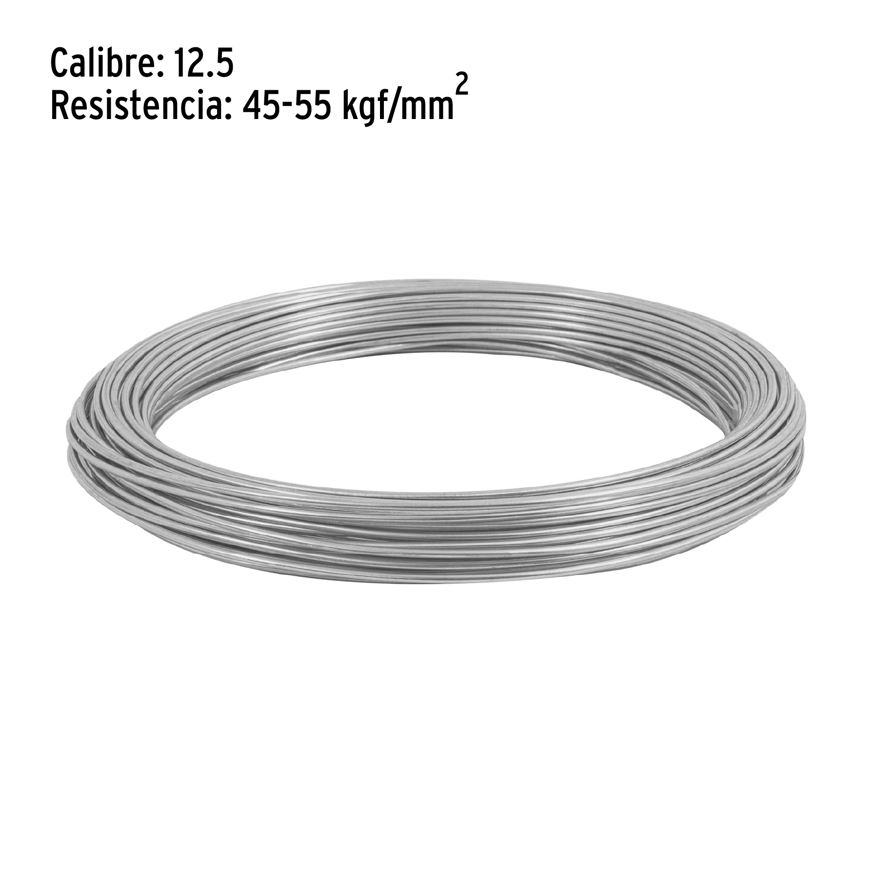Alambre galvanizado, calibre 12.5