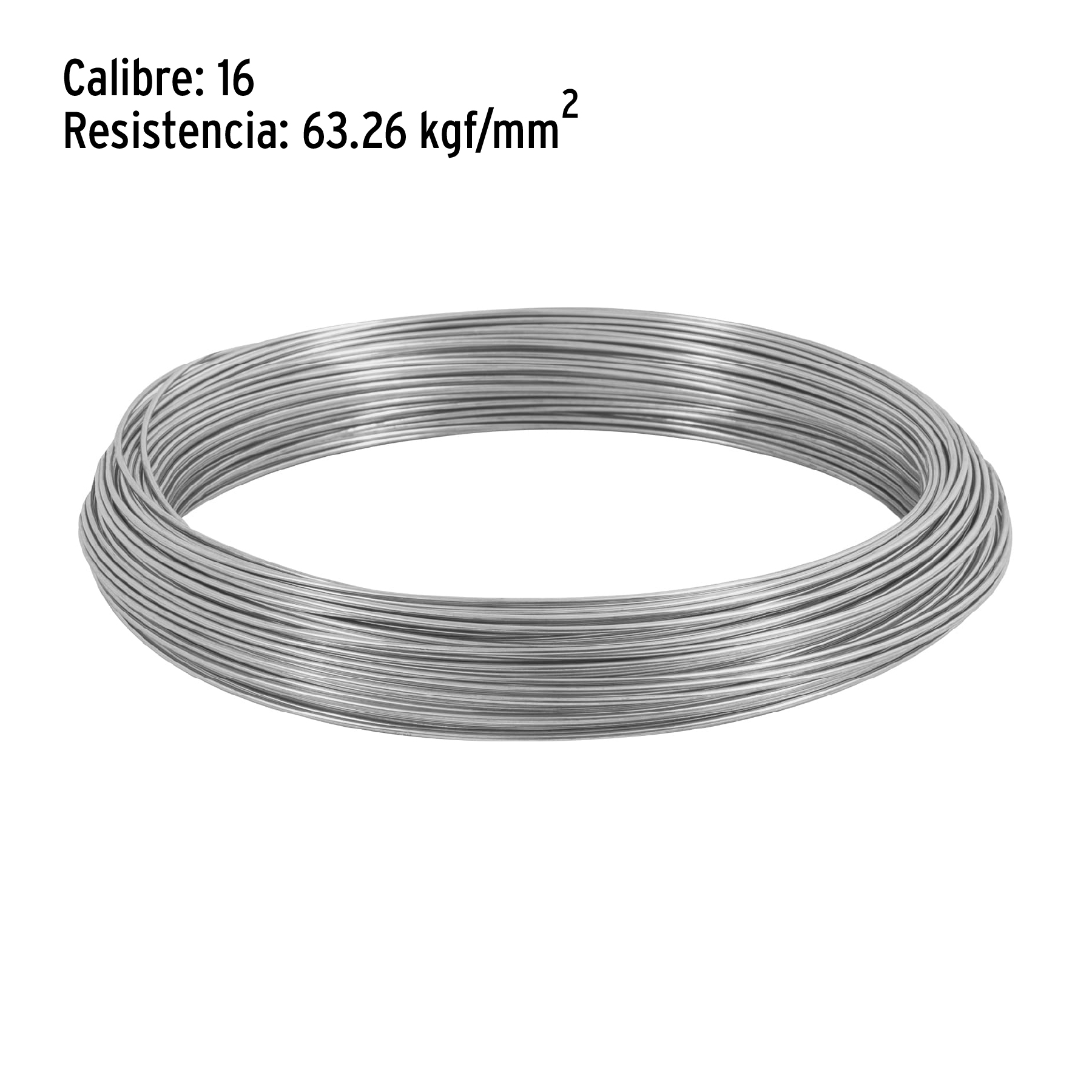 Alambre galvanizado, calibre 16