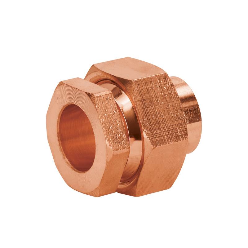 Tuerca unión, cobre a rosca externa, 1/2"