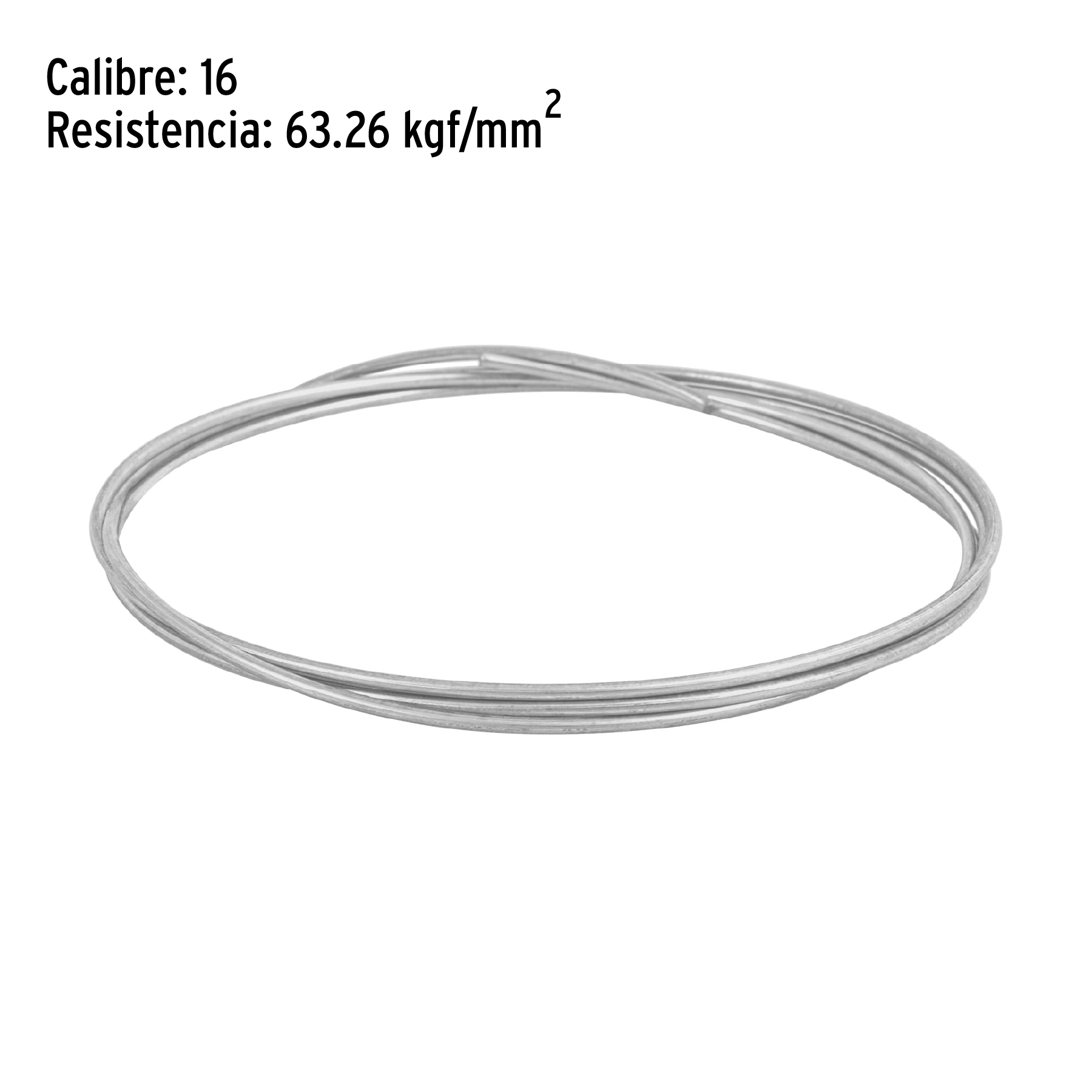 Alambre galvanizado, rollo 30 g, en bolsa, calibre 14.5