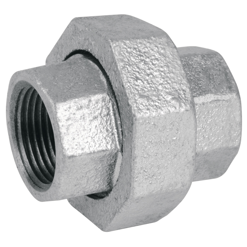 Tuerca unión, acero galvanizado, 3/4"