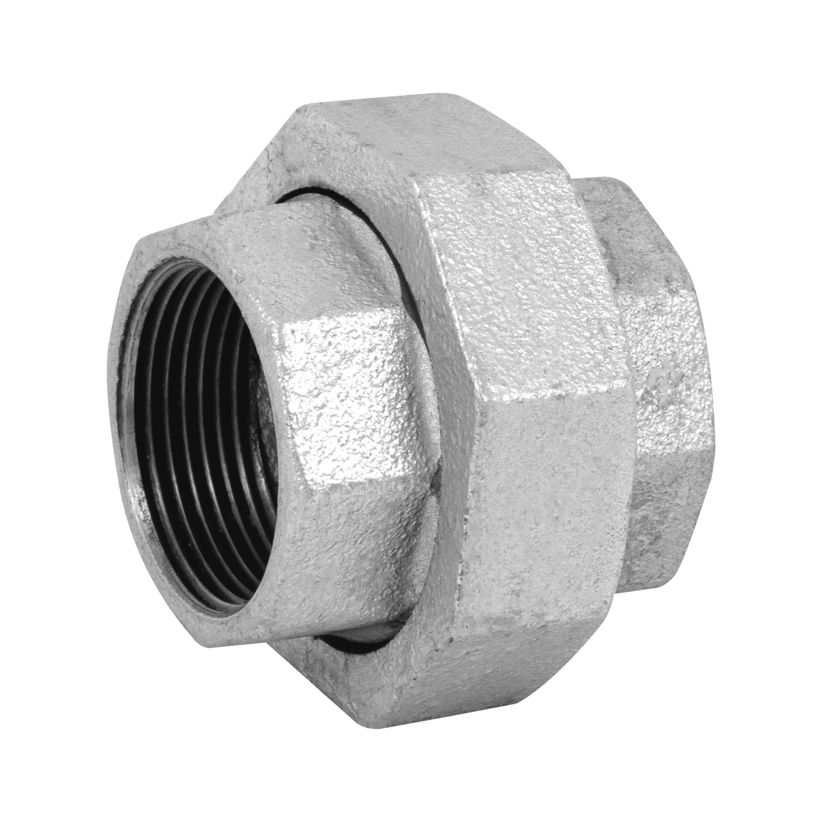 Tuerca unión, acero galvanizado, 1-1/4"