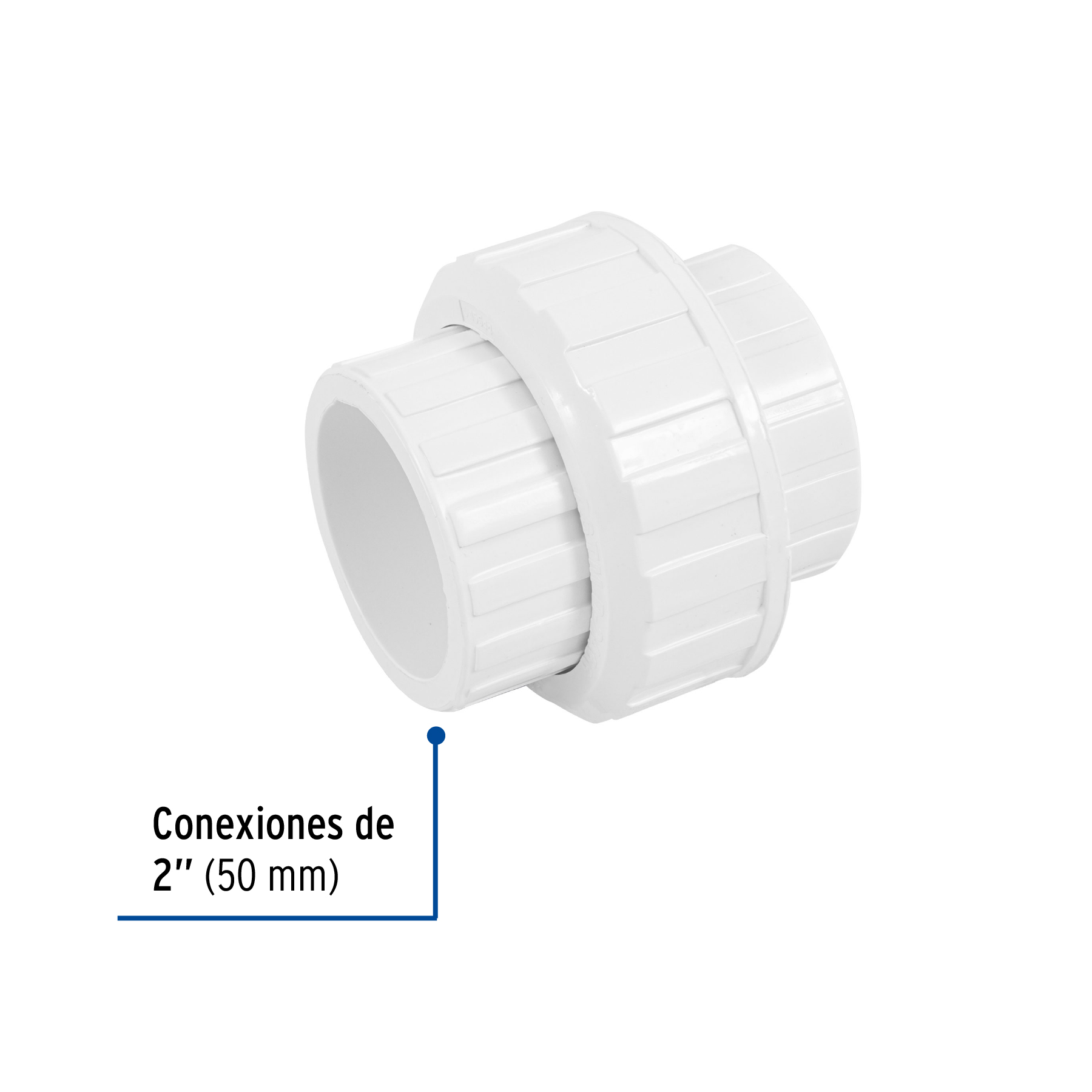Tuerca unión lisa de PVC, 2"
