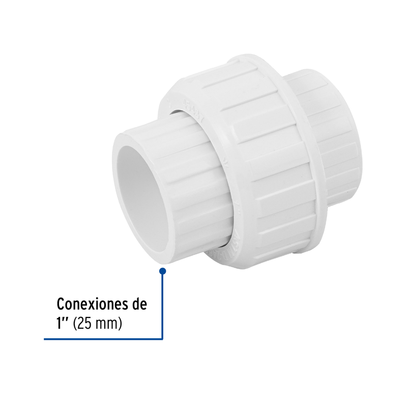 Tuerca unión lisa de PVC, 1"