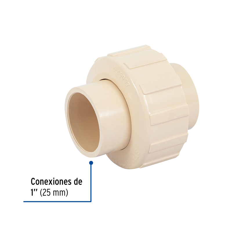 Tuerca unión lisa de CPVC, 1"