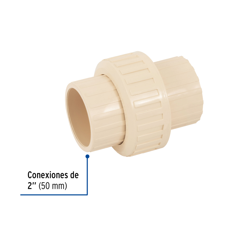 Tuerca unión lisa de CPVC 2", FOSET