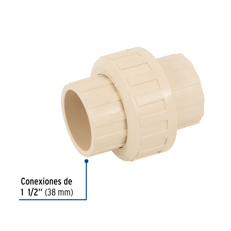 Tuerca unión lisa de CPVC 1-1/2", FOSET