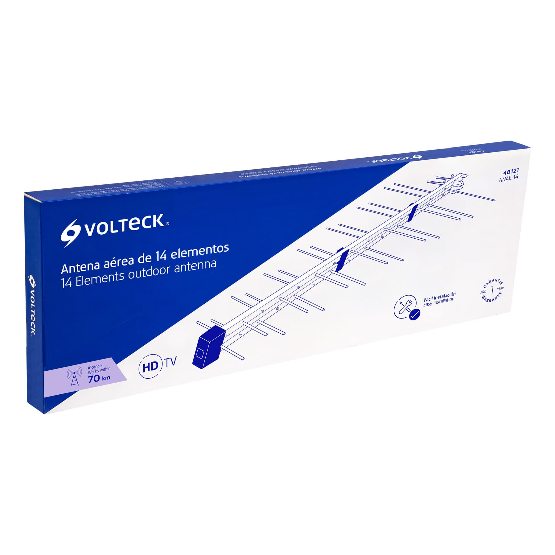 Antena aérea para exterior, 14 elementos