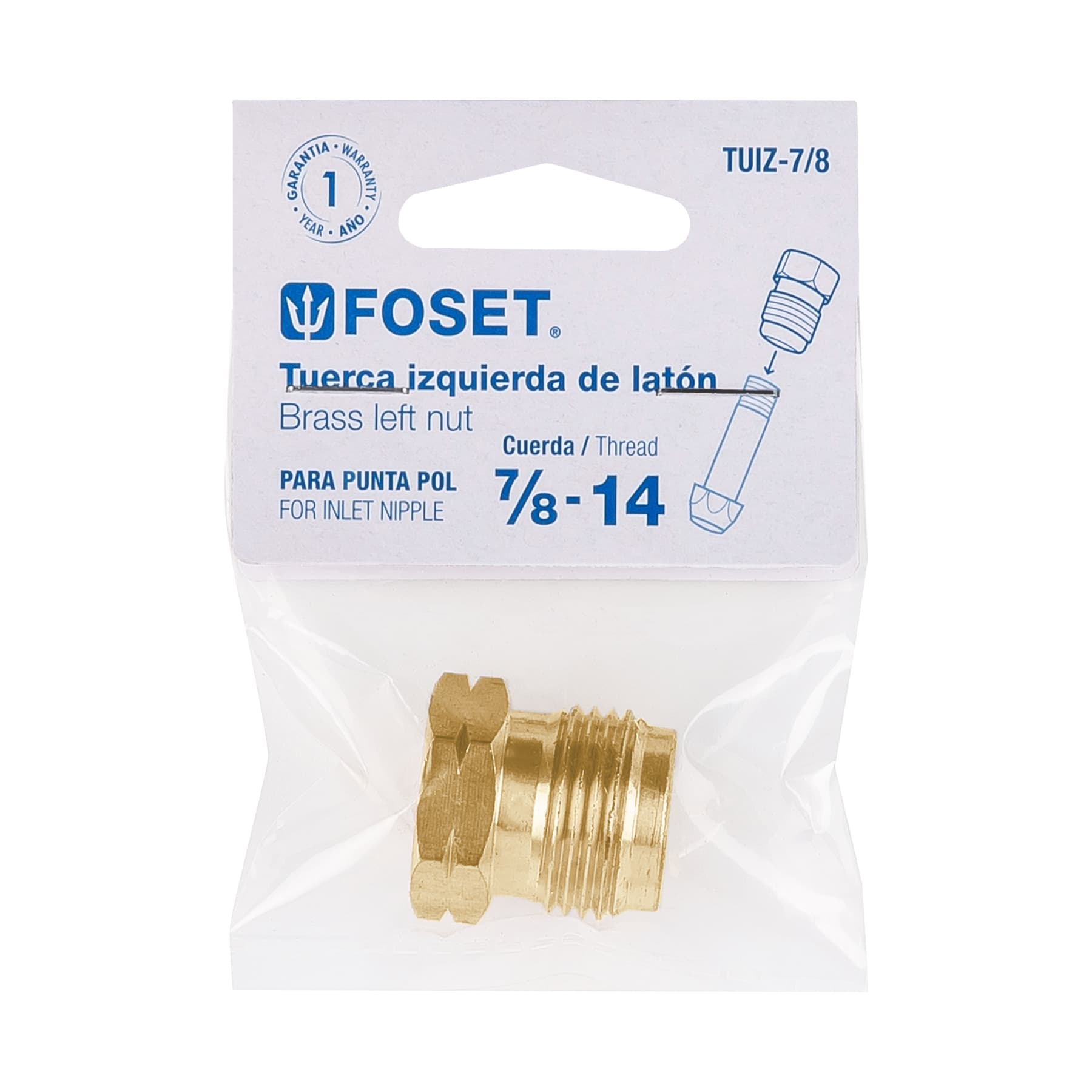 Tuerca izquierda 7/8"