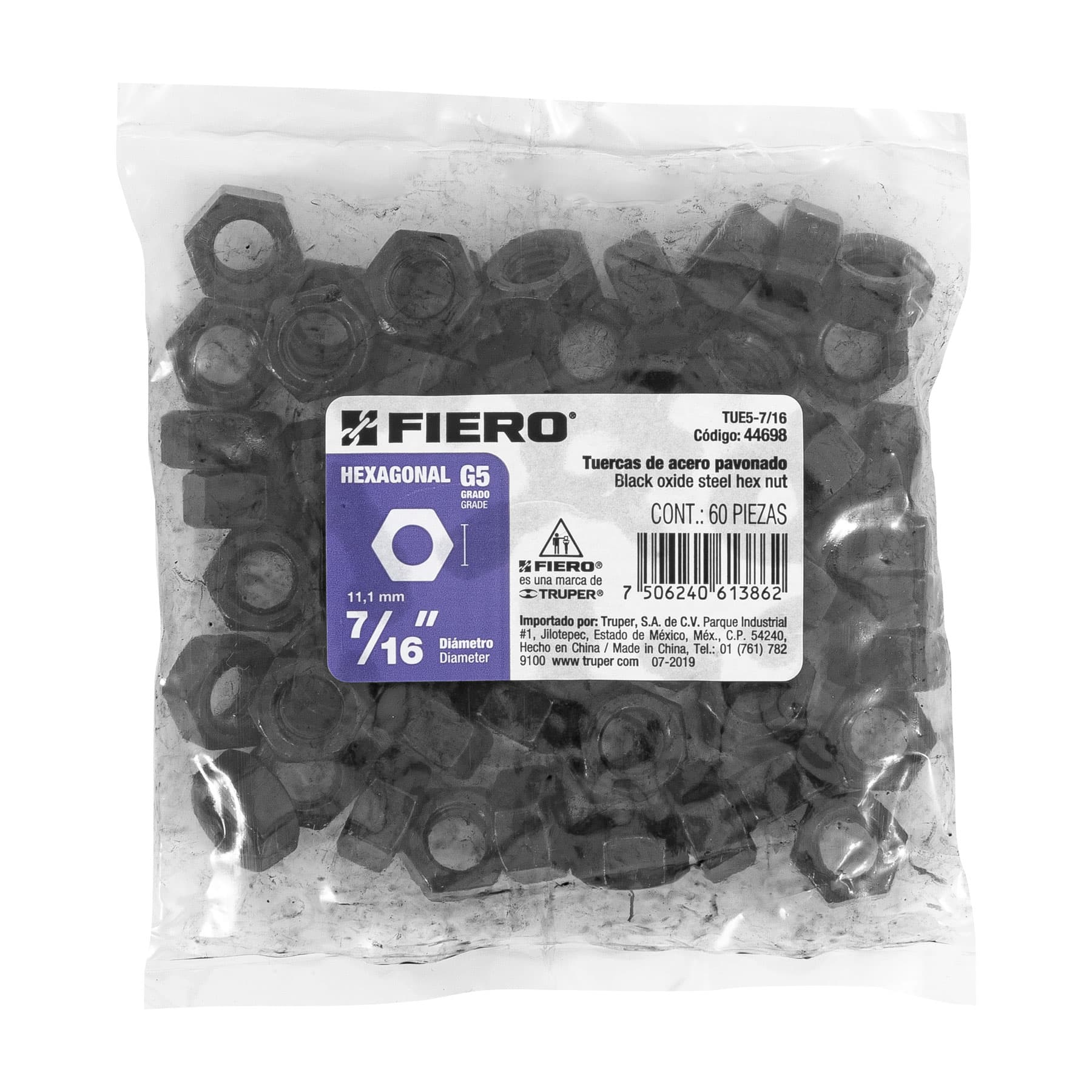 Tuerca grado 5, 7/16"