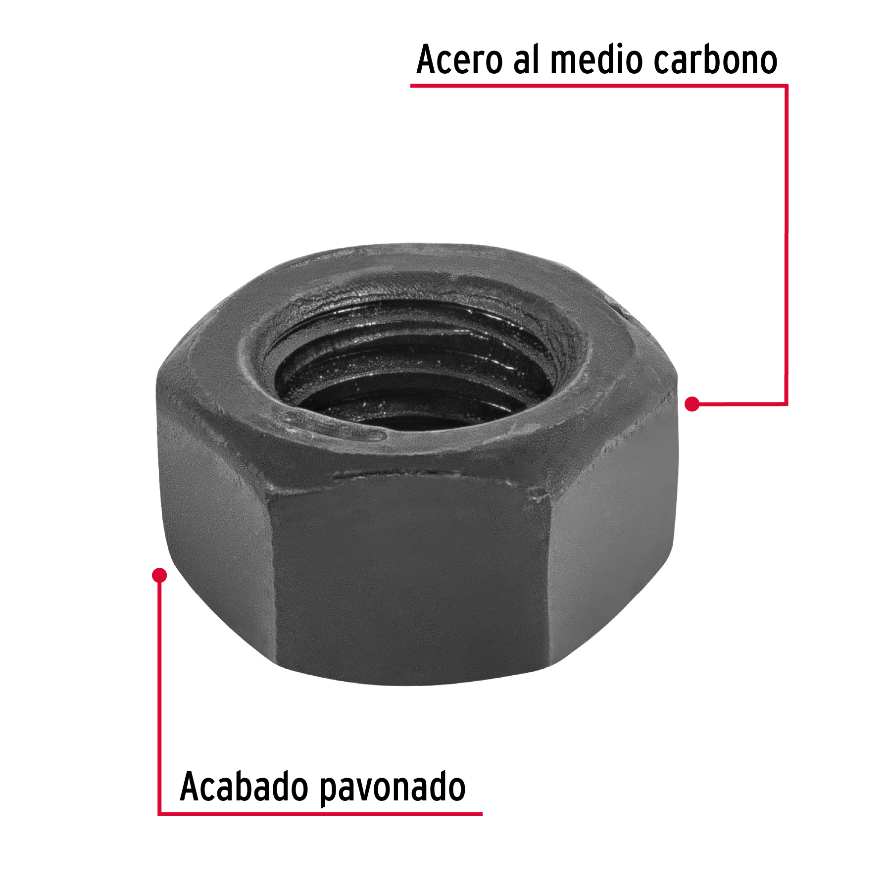 Tuerca grado 5, 3/8"