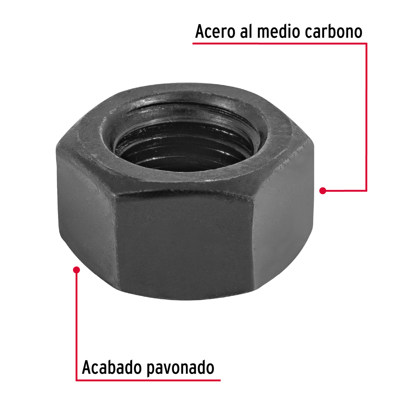 Tuerca grado 5, 1/2"