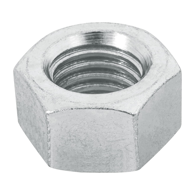 Tuerca de acero galvanizado hexagonal de 5/8", 25 pzas