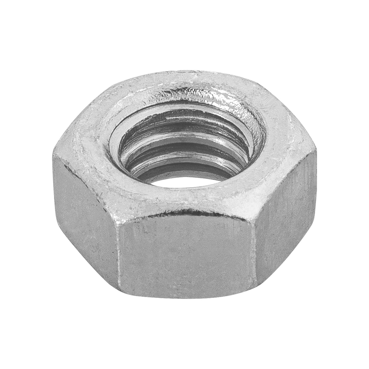 Tuerca de acero galvanizado hexagonal de 5/16", 150 pzas