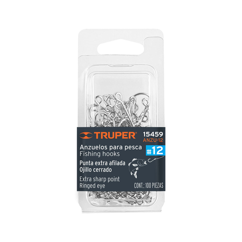 Anzuelo para pesca # 12, 100 piezas