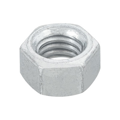 Tuerca de acero galvanizado hexagonal de 3/8", 100 pzas