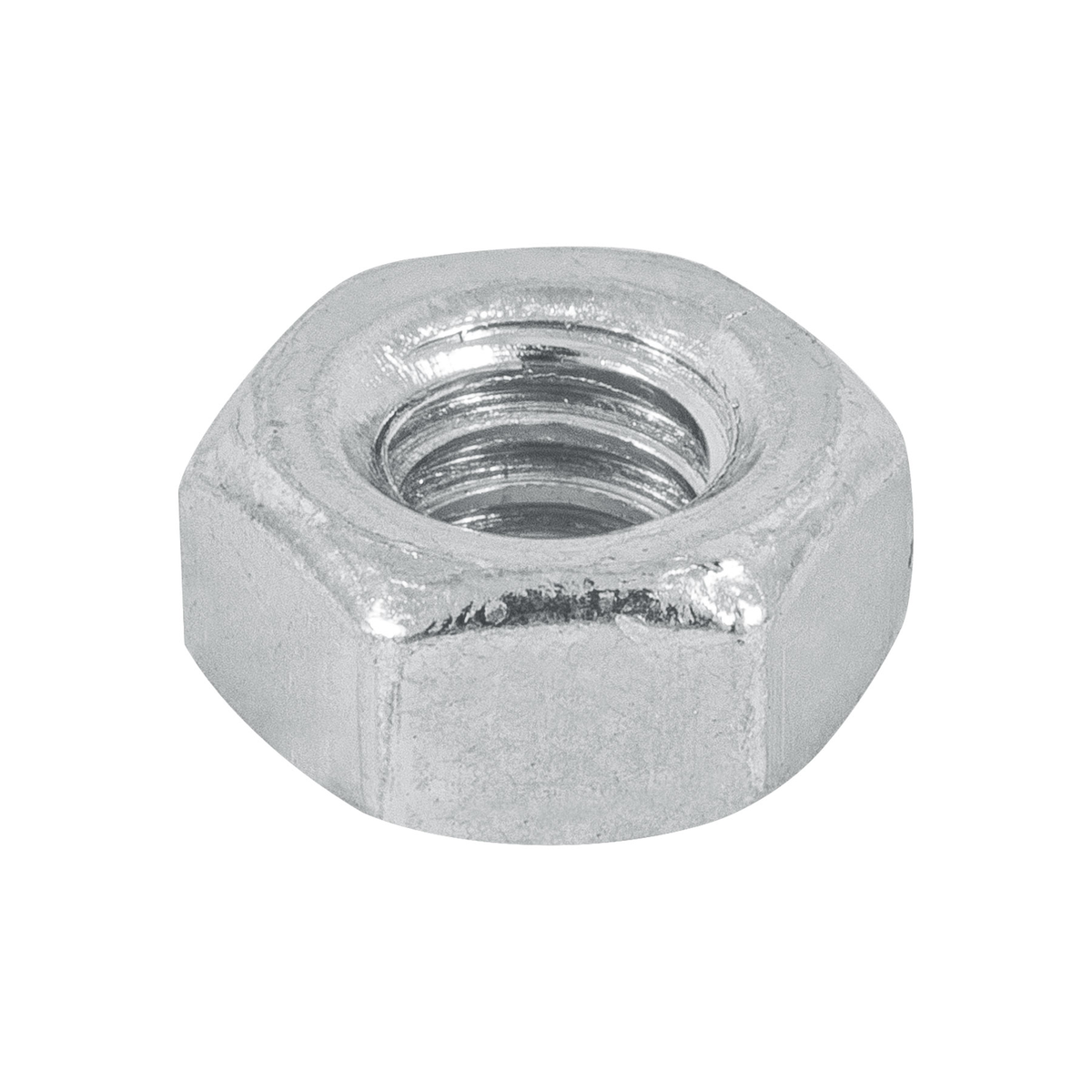 Tuerca de acero galvanizado hexagonal de 1/4", 250 pzas