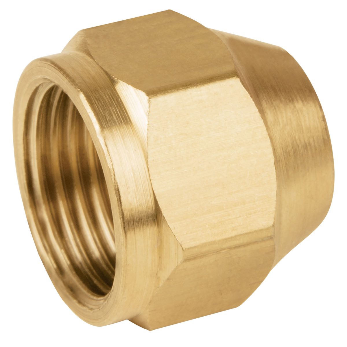 Tuerca cónica reducida de latón, 1/2x3/8"