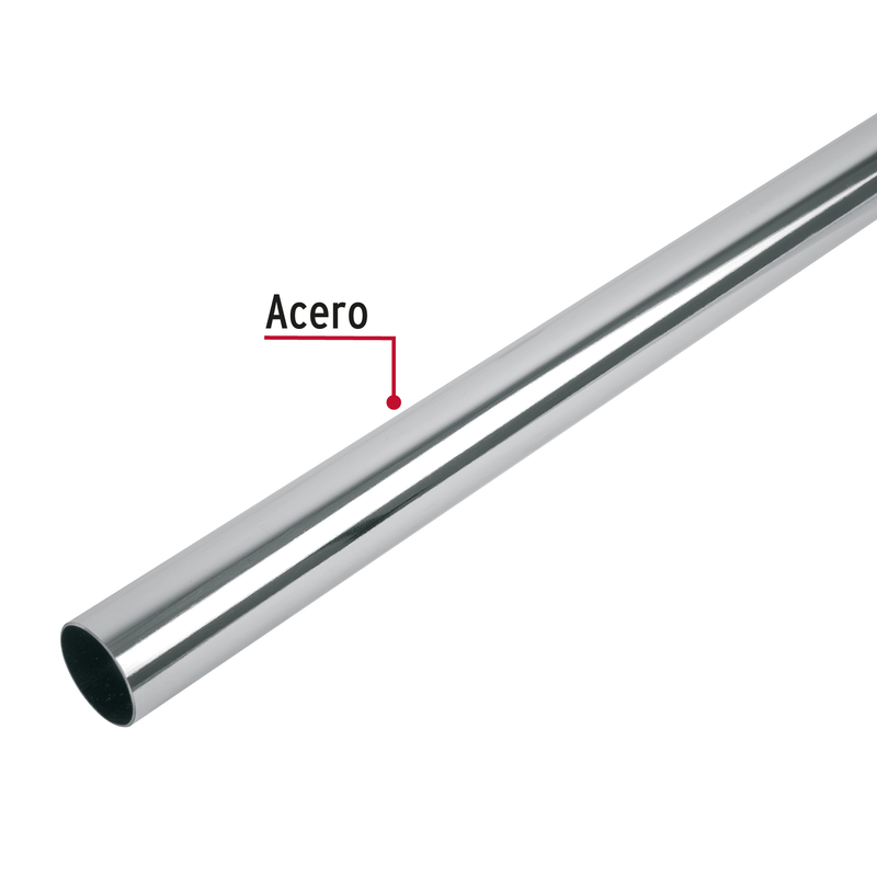 Tubo redondo cromado para closet