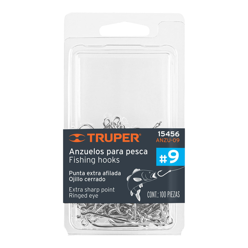 Anzuelo para pesca # 9, 100 piezas