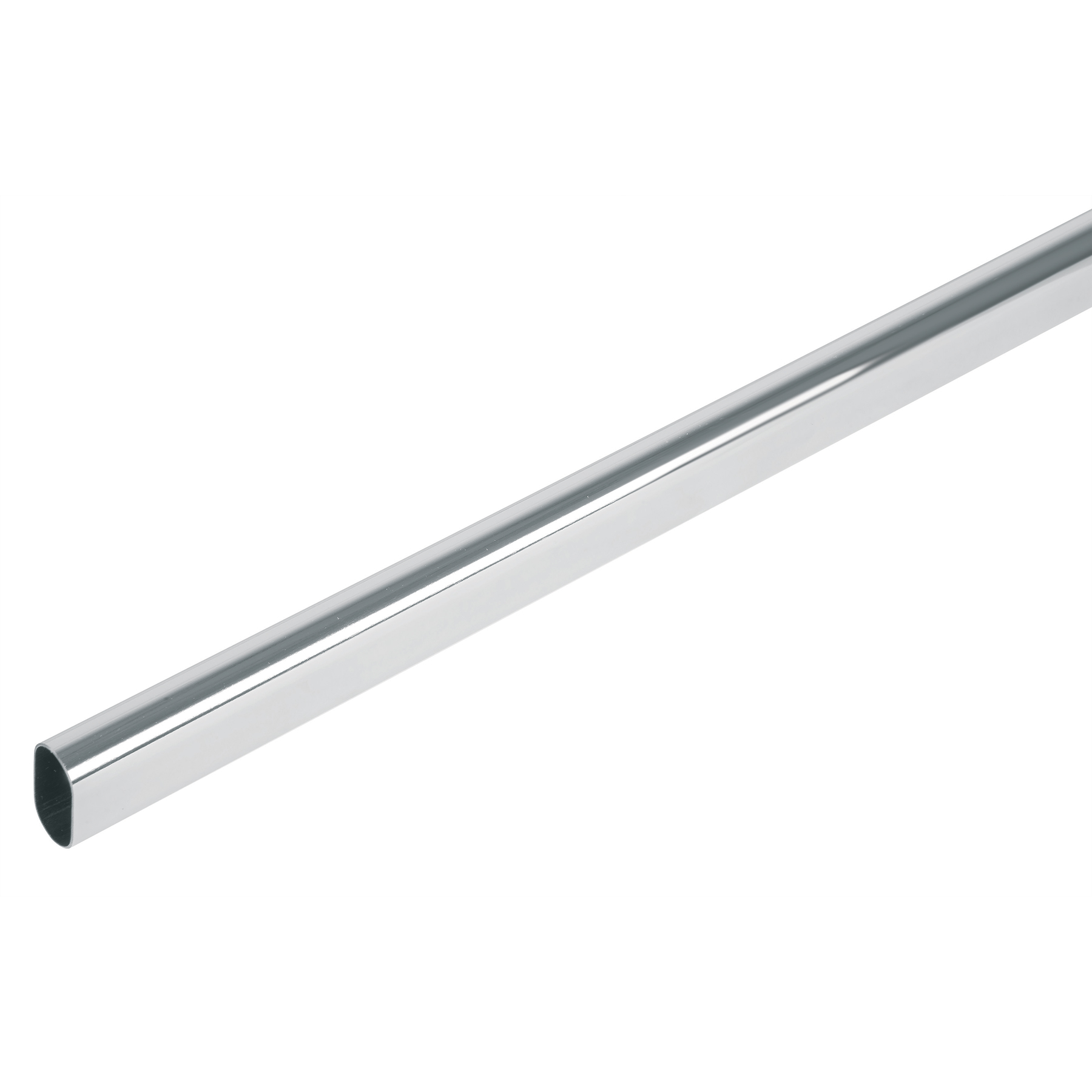 Tubo ovalado cromado para closet