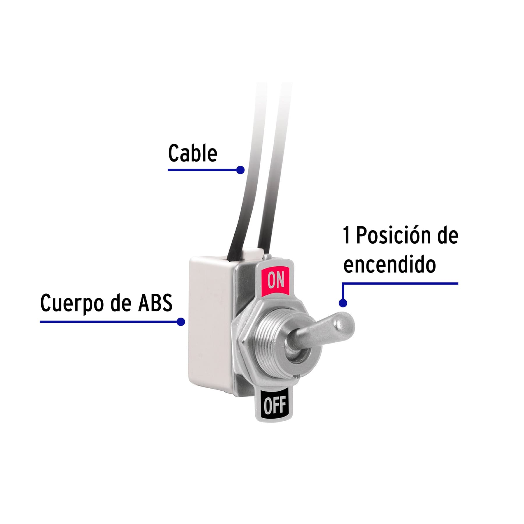 Apagador de palanca con cable