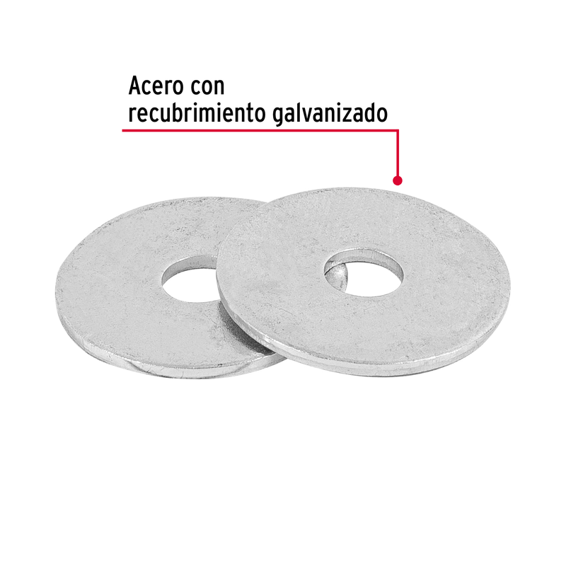 Arandela de acero galvanizado de 3/16", bolsa de 1 kg